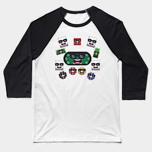 Cool Poker Elements Baseball T-Shirt